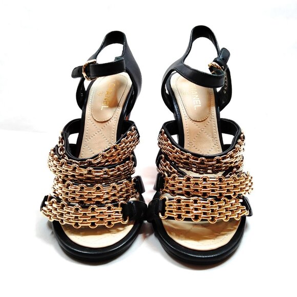 Chanel Sandals Women Black Leather (calf) mon-562-092125 - Picture 2 of 9